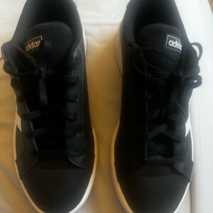 Adidas Black and White Women's Sneakers worn once